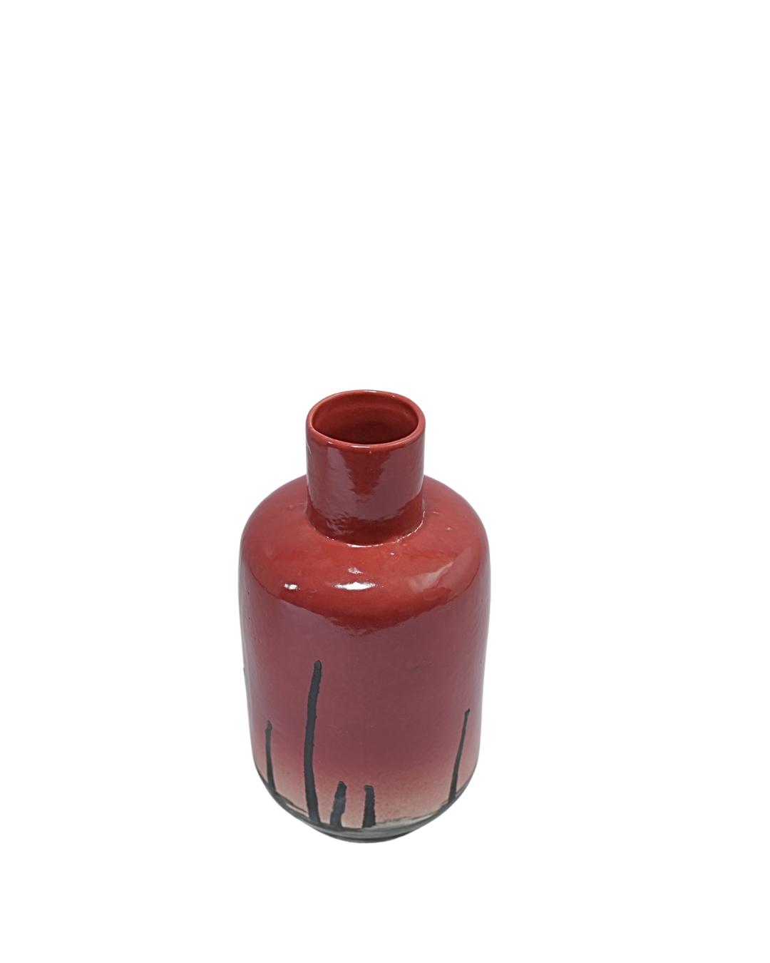 Crimson Echo Ceramic Vase