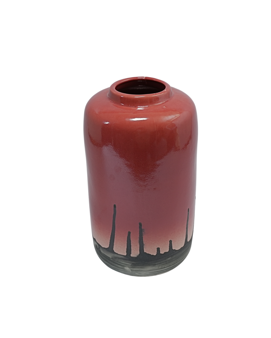 Crimson Skyline Ceramic Vase – by Daira Homes