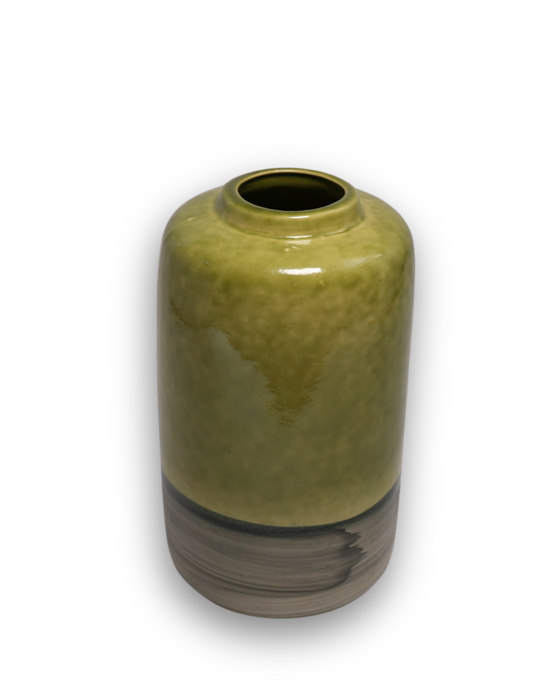 Tall Olive Artisan Vase