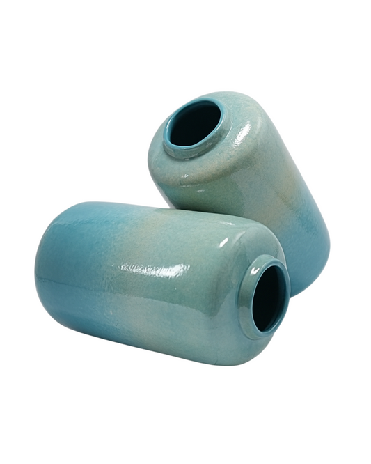 Aqua Serenity Stoneware Vase