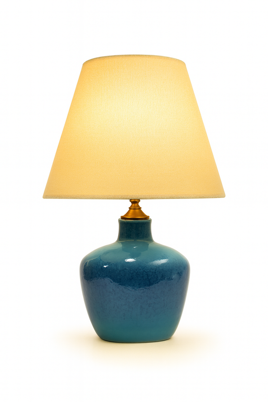 Celestia – Ocean Blue Ceramic Table Lamp