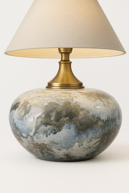 Noor Éclat — Hand-Colored Stoneware Table Lamp