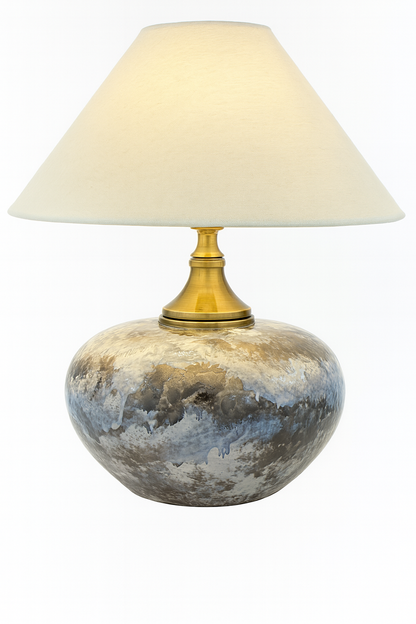 Noor Éclat — Hand-Colored Stoneware Table Lamp