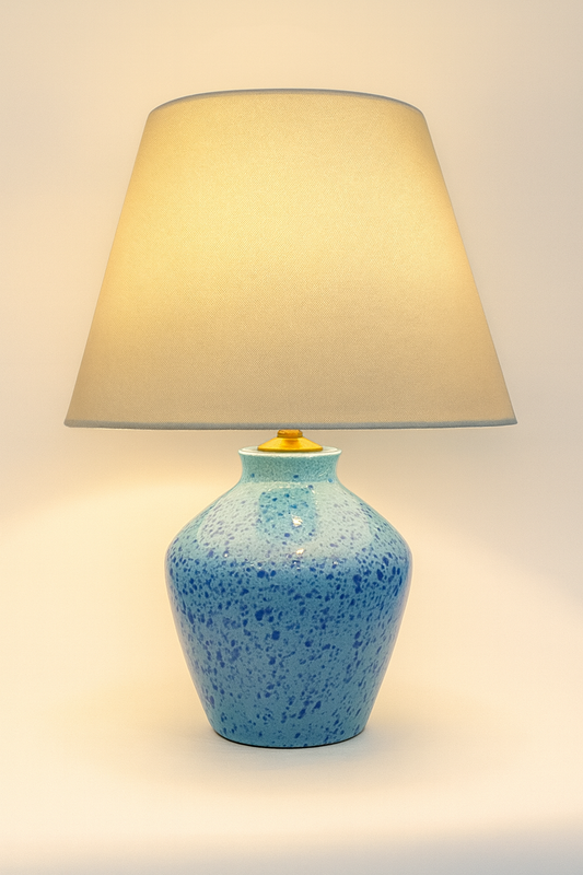 Azurea – Blue Speckled Ceramic Table Lamp