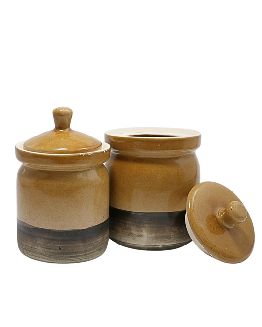 Amber Clay Mason Jars