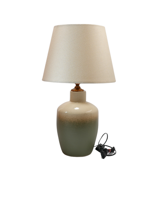 MossGlow – Ceramic Stoneware Table Lamp