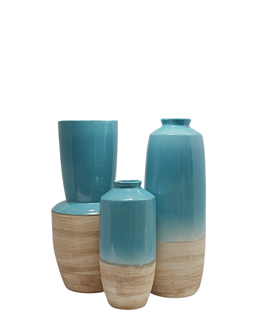Ocean Whisper Stoneware Quartet